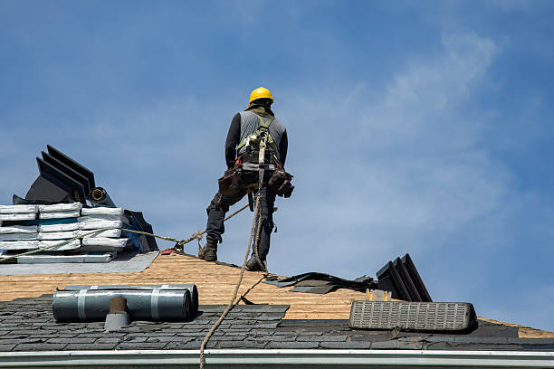 Professional Gutter Installation technician working in Arimo, ID